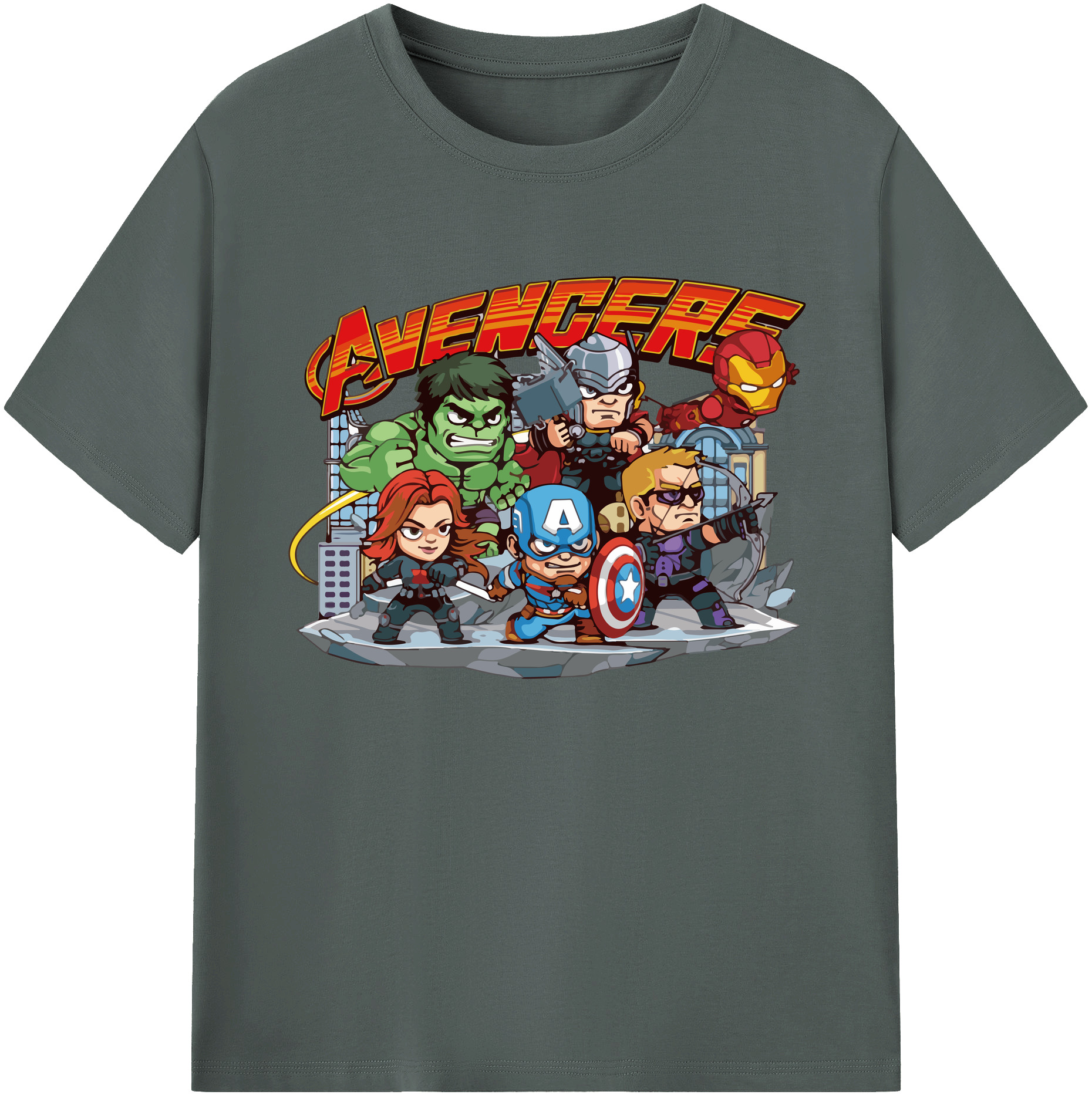 （画像用） アベンジャーズ The Avengers 綿100％ メンズ半袖Tシャツ｜肌触りやわらか＆通気性